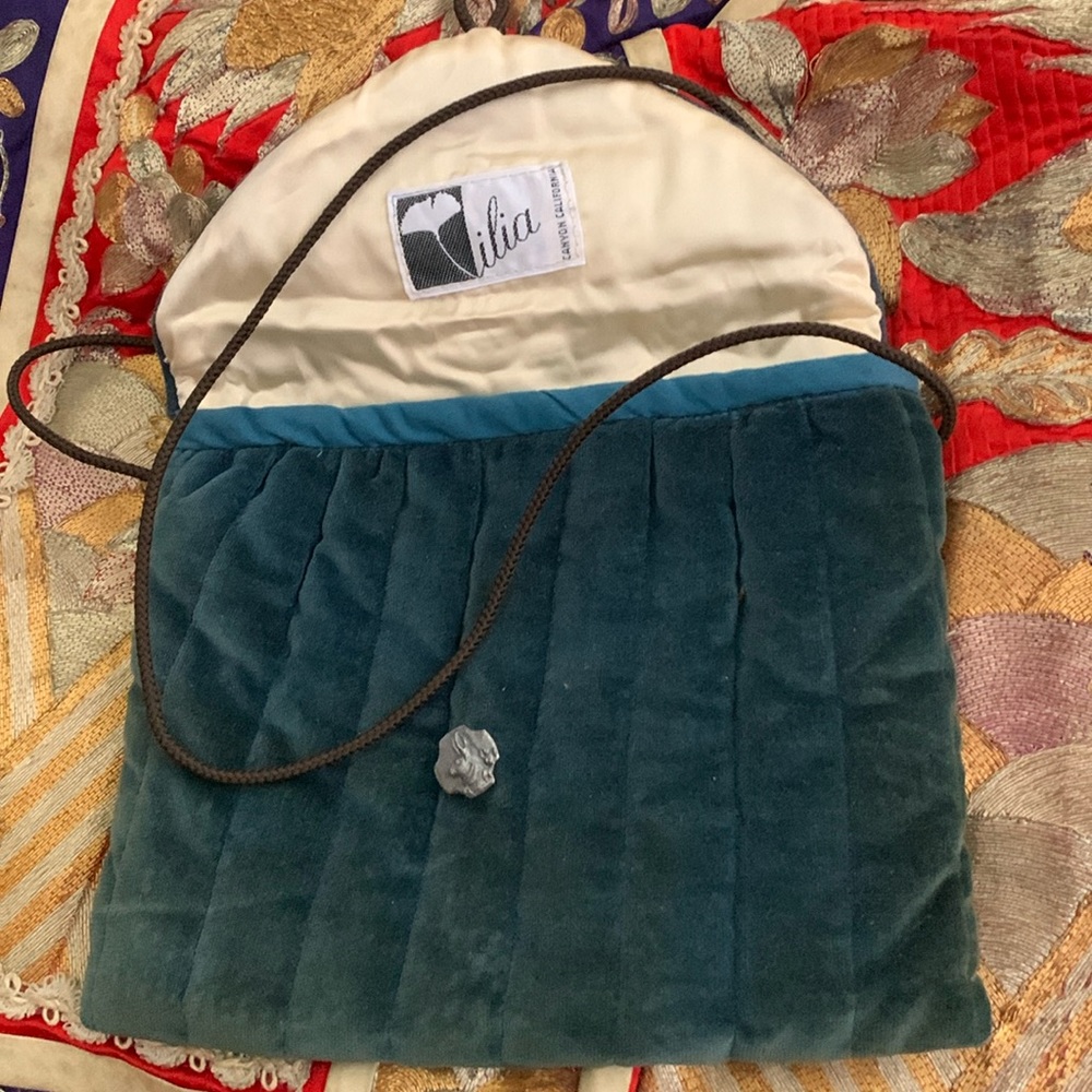 Vintage purse 8 by 6 cord shoulder bag